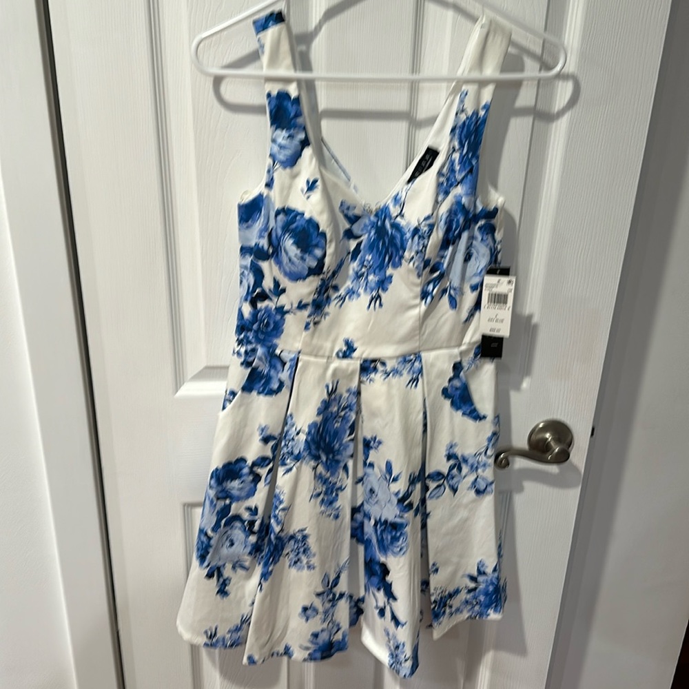 Trixxi gorgeous white dress with blue roses